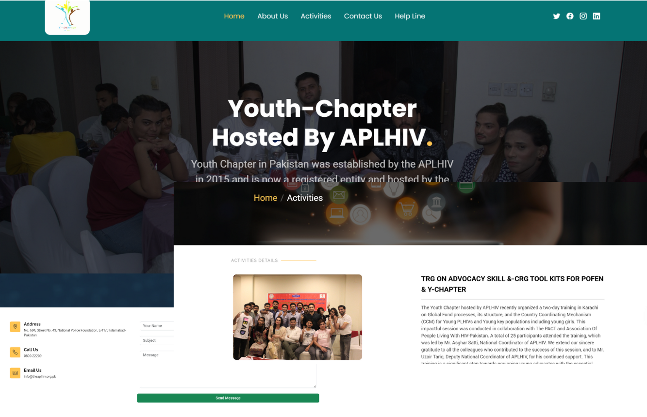Youth Chapter Website